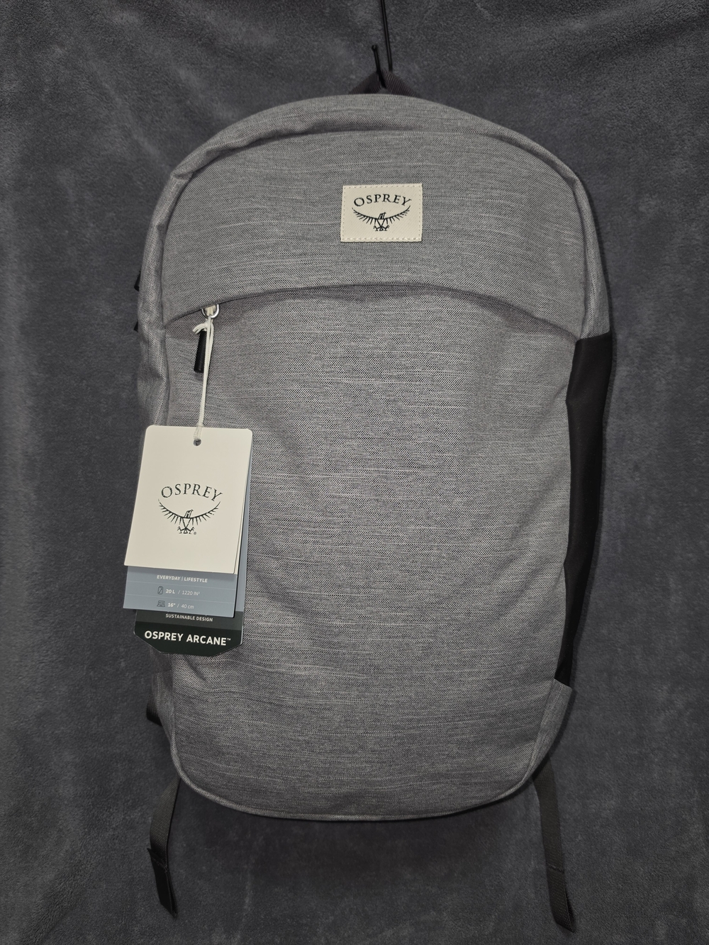 Osprey Arcane Heather Gray Backpack - NWT